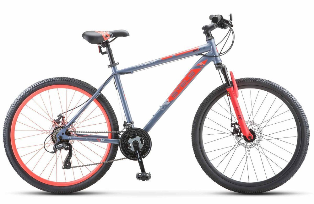 Велосипед 26" STELS Navigator-500 MD р.18" F020 Серый/красный