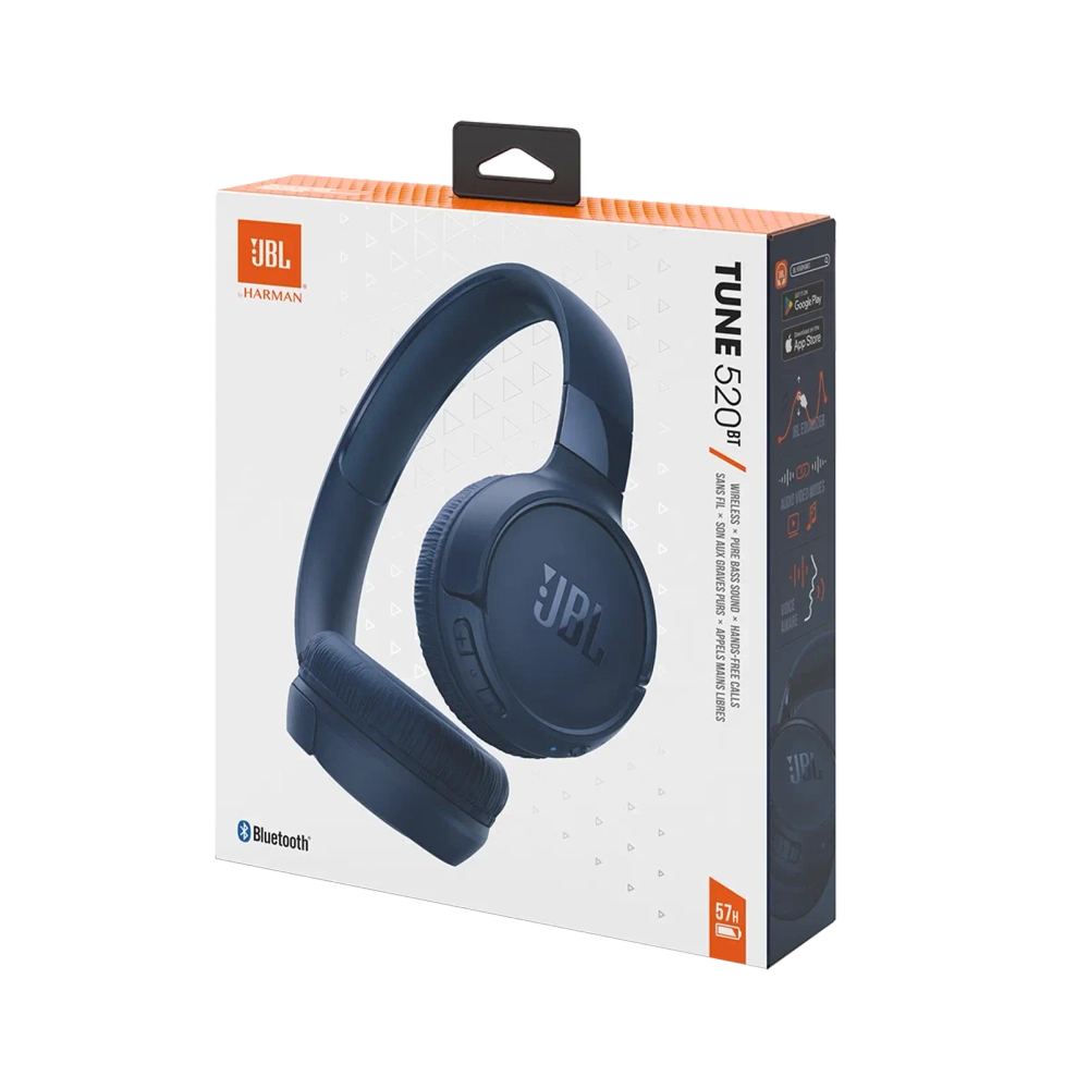Беспроводные наушники JBL Tune 520BT, синий