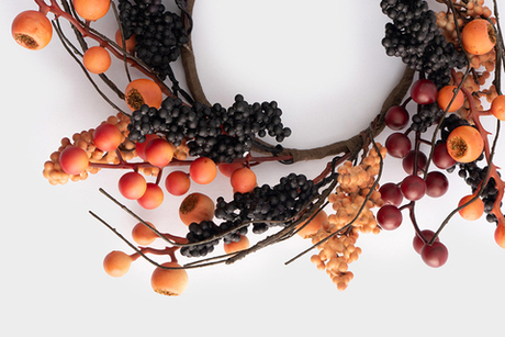 Венок декоративный 13x28см Anna Lafarg Bright pumpkin Ягоды