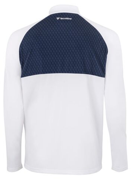 Мужская теннисная футболка  Tecnifibre Thermo Zipper Longsleeves - white