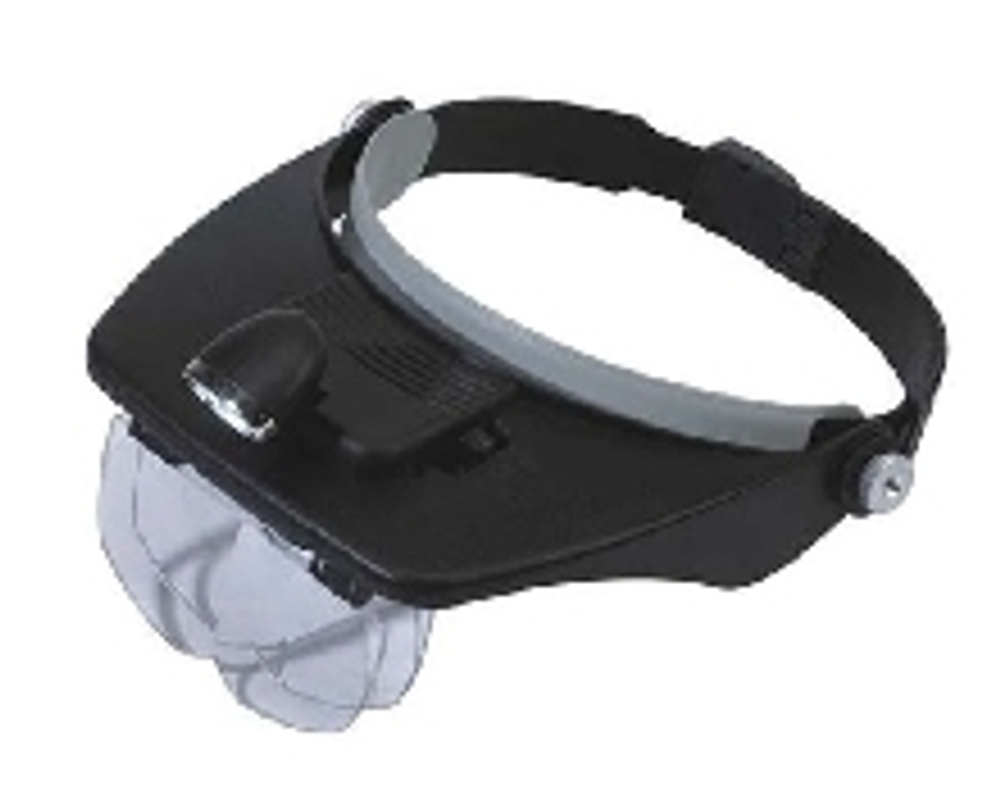 Лупа налобная с подсветкой 4 сменных стекла (2LED) MG 81001-A Magnifier
