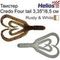 Твистер Helios Credo Four tail 2,35&quot;/6,0 см Rusty &amp; White 10шт. (HS-20-005)