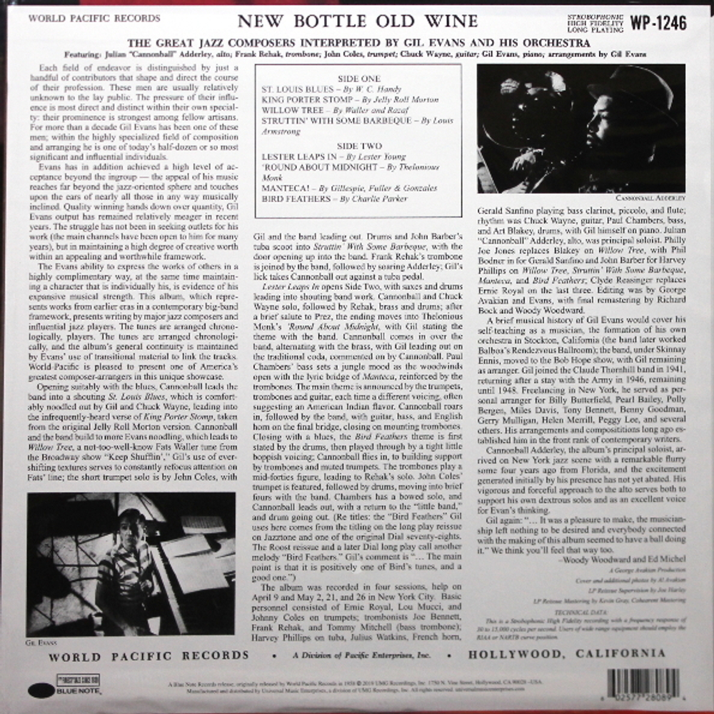 Gil Evans And His Orchestra Featuring Julian Cannonball Adderley / New Bottle Old Wine (LP)