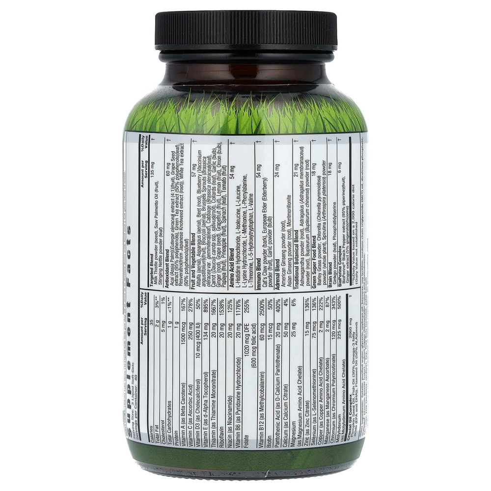 Irwin Naturals, Men's Living Green Liquid-Gel Multi, 120 жидких гелевых капсул