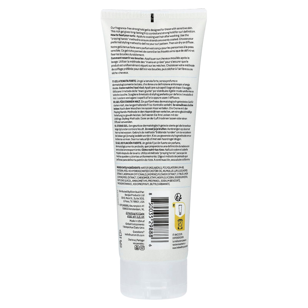 Curlsmith, гель сильной фиксации, для всех типов локонов, без отдушки, 237 мл (8 жидк. унций)