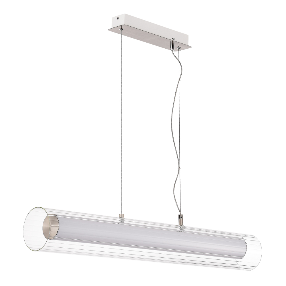 SL2010.103.01 Светильник подвесной ST-Luce Никель/Белый, Прозрачный LED 1*33W 3000K/4000K ЭНФИС