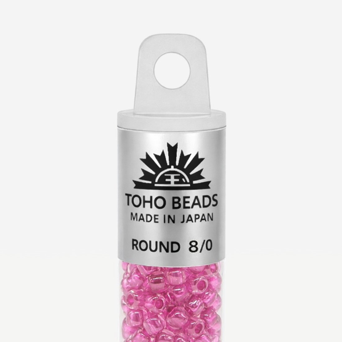 Японский бисер TOHO Round 8/0 (№350), окрашенный изнутри прозрачный