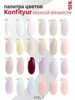 Жёсткий гель в бутылке Konfityur №50 НИЗКАЯ ВЯЗКОСТЬ - Черешневый (плотный) (20 мл)