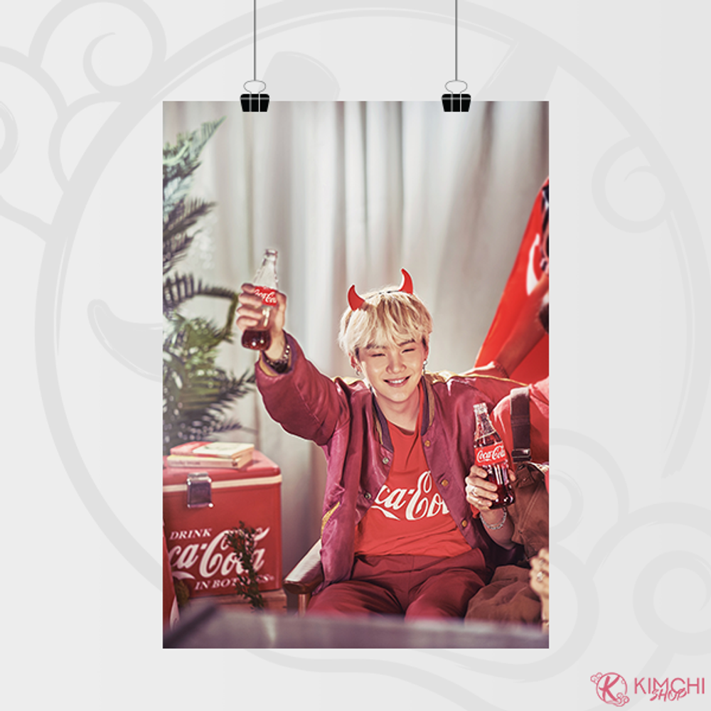 Постер А4 - BTS - Coca Cola