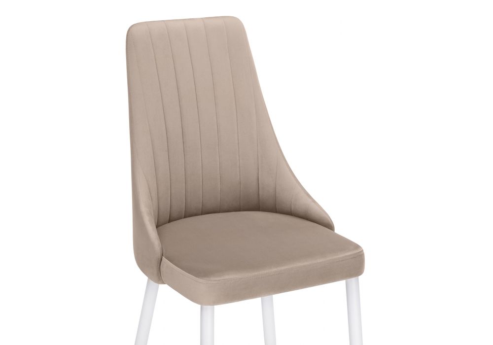 Стул на металлокаркасе Кора бежевый / белый