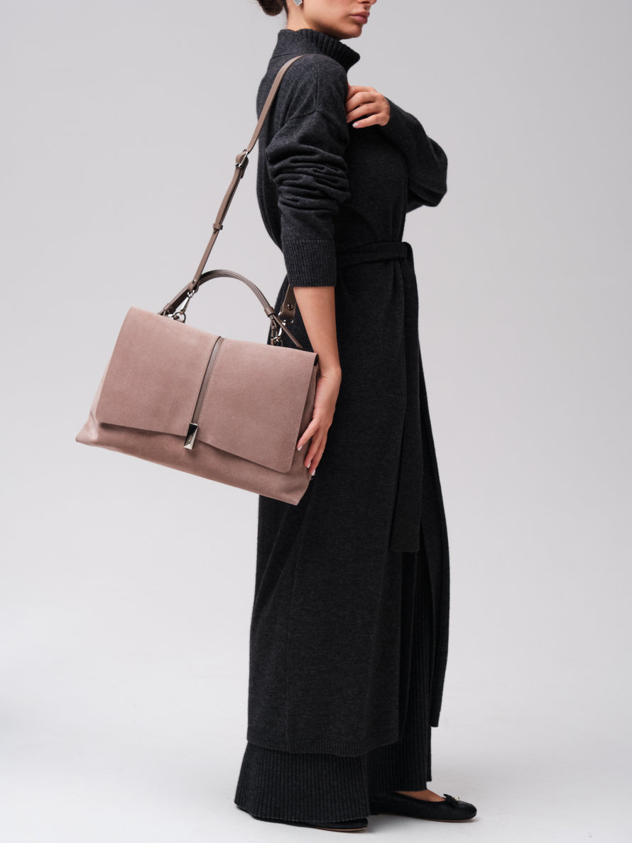 Замшевая сумка сэтчел Colette DBR 31349 капучино