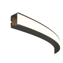 Радиусный профиль 35x35 D1500мм внешний 1/4 круга черный Led Strip alm-3535r-b-ex-90°-1.5m