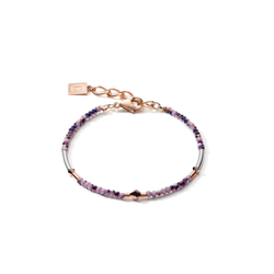 Браслет Coeur de Lion Amethyst Rose Gold 5080/30-0846 цвет розовый, золотой, фиолетовый