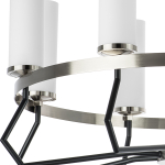 723085 Люстра FLUME 8х40W E14 ЧЕРНЫЙ МАТОВЫЙ/НИКЕЛЬ