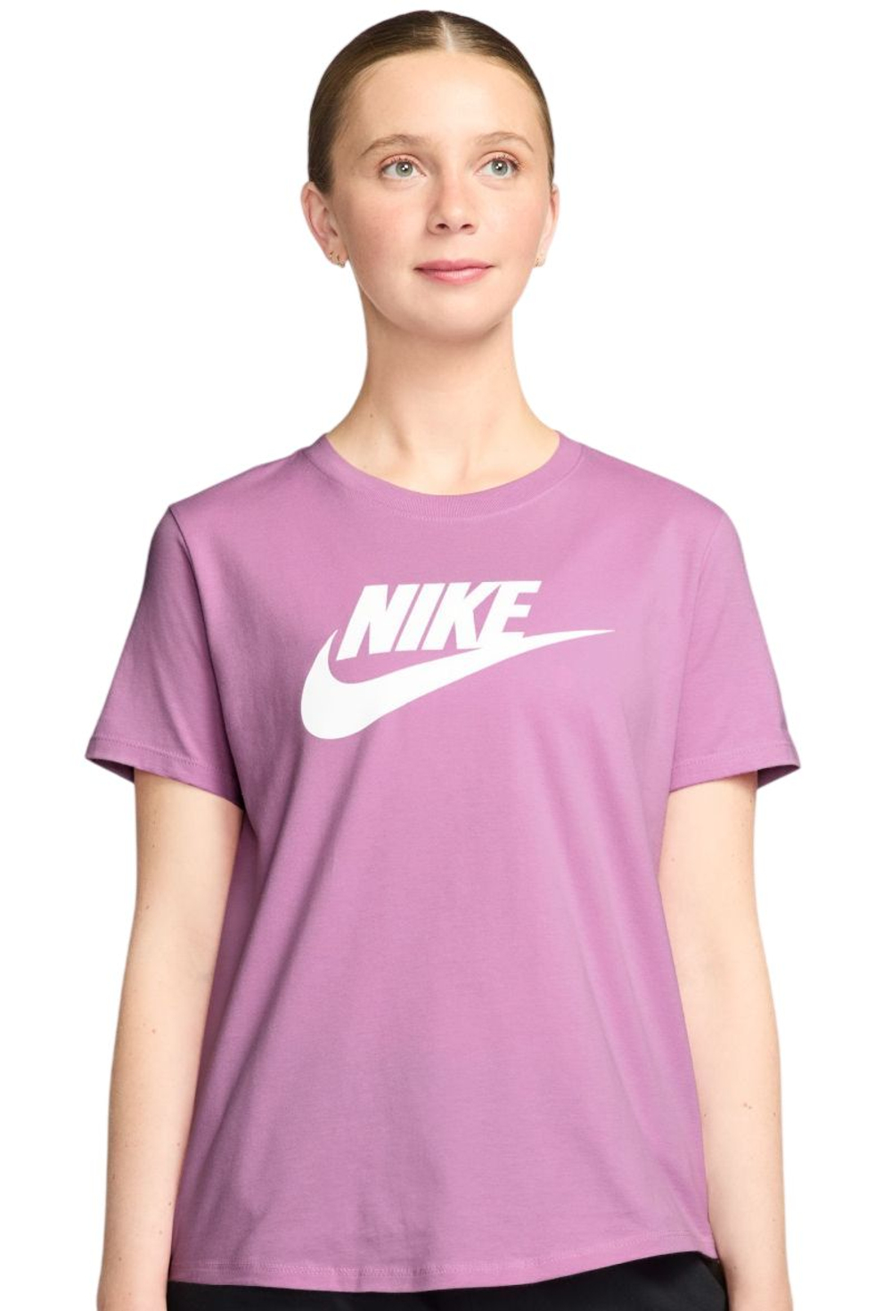 Женская теннисная футболка Nike Sportswear Essentials - pink/white