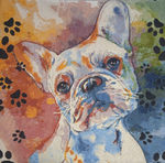 Декоративный гобеленовый чехол Стиль Гранж Бульдог 38*38