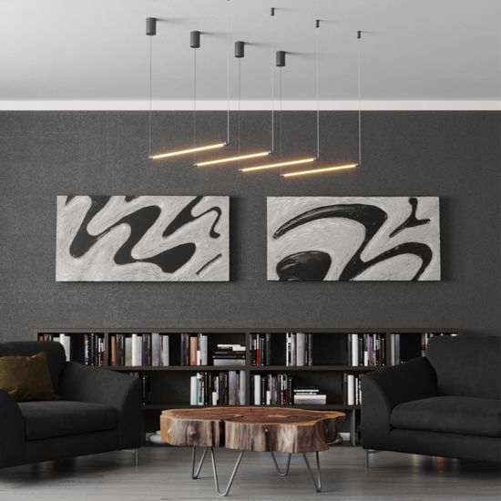 359345 KONST NT24 048 черный Светильник линейный светодиодный IP20 LED 12W 170-265V 3000K 944Лм VITZ