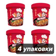Лапша рисовая Haidilao Пряно-кислая 144 г, 4 шт