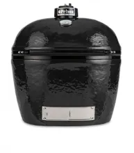 Керамический угольный гриль Primo Oval XL 400, 64 см, на столе с боковыми композитными столешницами