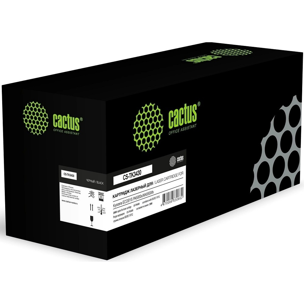 Картридж Картридж лазерный Cactus CS-TK3430 TK-3430 черный (25000стр.) для Kyocera ECOSYS PA5000x / MA5500ifx