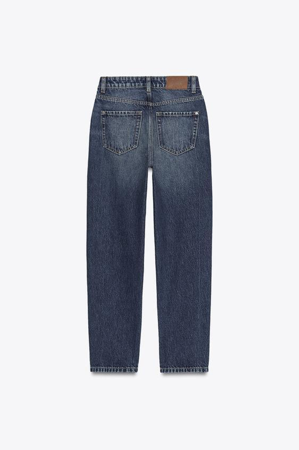 ZARA ДЖИНСЫ Z.05 MOM FIT RIGID С ВЫСОКОЙ ПОСАДКОЙ, СИНИЙ