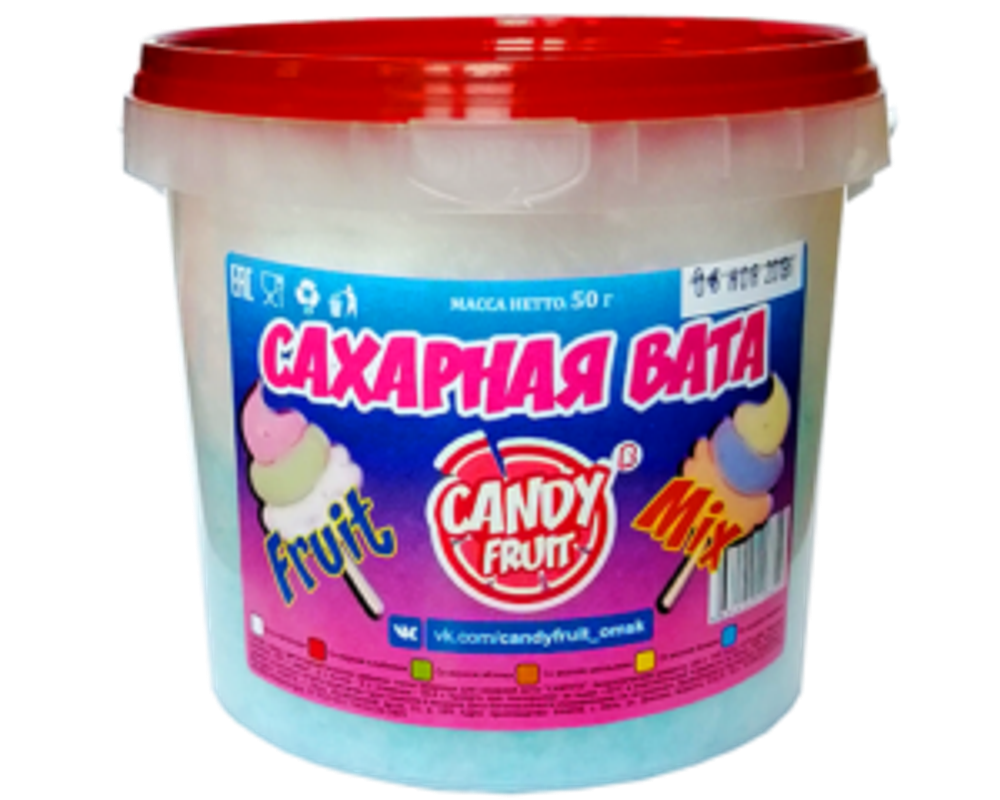 Сахарная Вата Ассорти "CANDYFRUIT FRUIT MIX" 50гр (6шт)