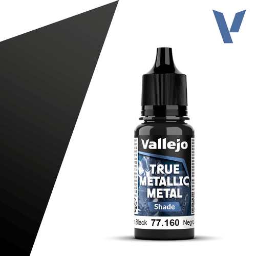 Vallejo True Metallic Metal - Obsidian Black (Shade)