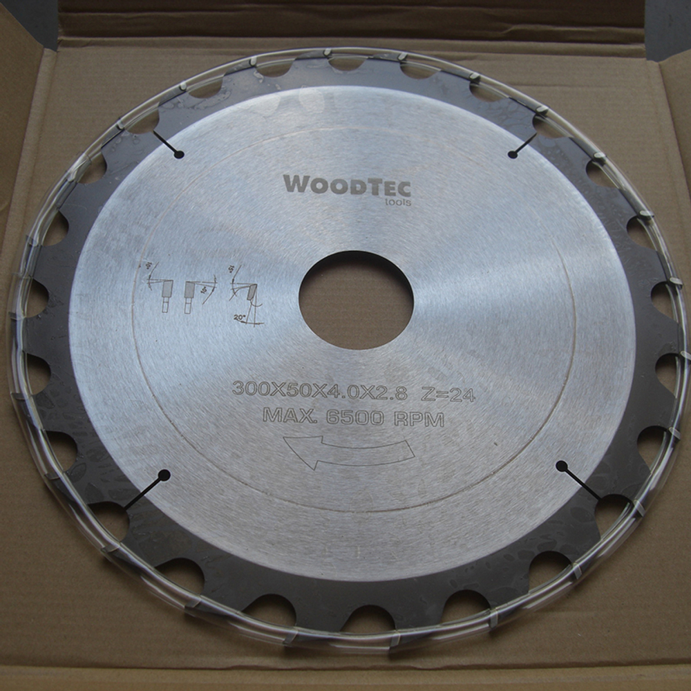 Пила дисковая Ø300 х 50 х 4,0/2,8 Z24 WZ WoodTec