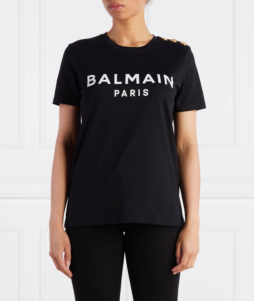 Футболка PRINTED Balmain - черный(BF1EF005 BB02)