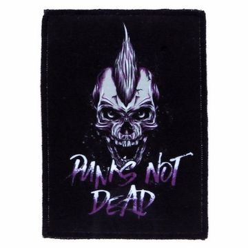 Нашивка Punks Not Dead череп с ирокезом (816)
