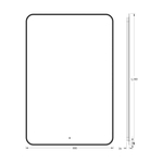 Зеркало Defesto LED 38W теплый свет AURA 80Х120 см