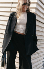 Брюки на резинке с гульфиком