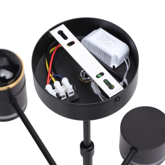 8234/6C COMFI LN25 000 черный, металл/акрил Люстра потолочная LED GX53 6*10W + LED-проектор 3*5W 2700К 220V VIRSAVA