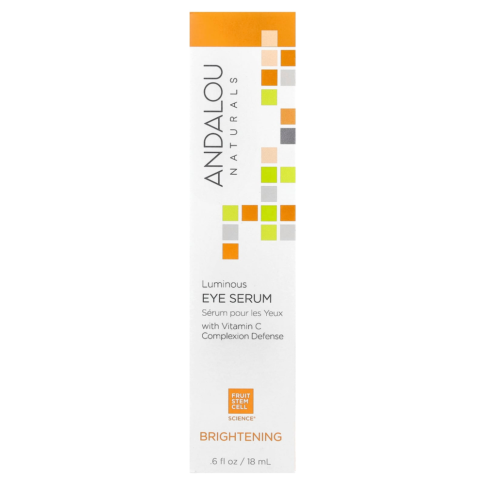 Andalou Naturals, Осветляющая сыворотка для области вокруг глаз, для придания сияния, 18 мл (0,6 жидкой унции)