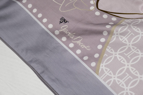 Пододеяльник 210х230 Garda Decor Пионы серый