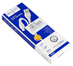Кабель USB - микро USB HOCO X37 Cool power, 1м, 2.1A, белый