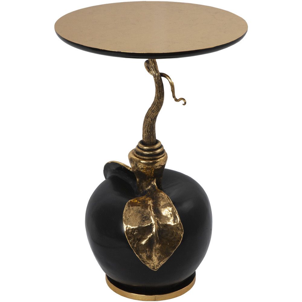 Столик декоративный с золотой столешницей Яблоко Евы Амбер