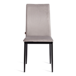 Стул CAPRI (mod. BC565-DC) металл, флок, 43 х 53 х 92 см, Light grey (светло-серый) HLR14 / черный