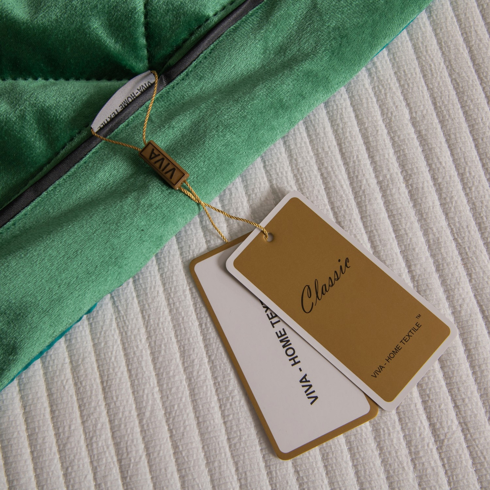 Велюровое покрывало в клетку с наволочками OVL049