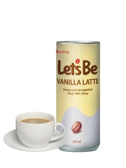 Холодный кофе Lotte Let's Be Ванильный Латте, 240 мл