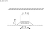 Donolux LED Ritm cветильник встраиваемый,  7W,  4000K,  562Lm,  D110хH55мм,  IP44,  120°,  Ra&gt;80,  монтаж. D