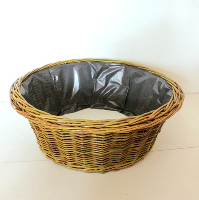 Клумба плетеная из лозы садовая для цветов, диаметр 65 см