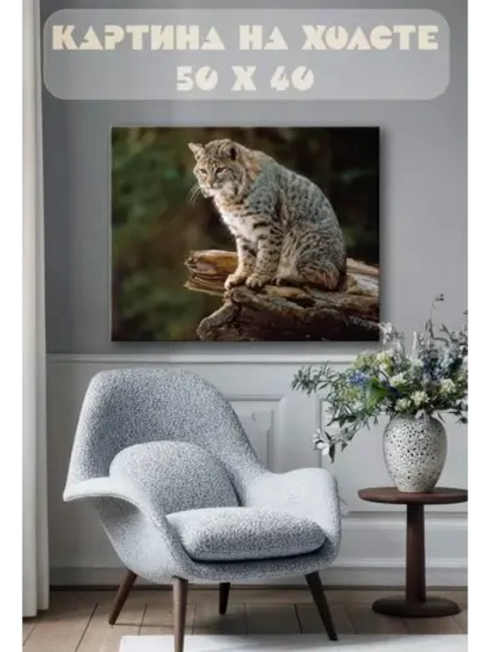 Картина на стену 40 X 50 Рысь