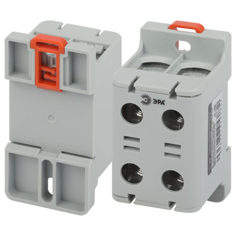 Клемма силовая вводная КСВ ЭРА NO-224-140 двойная (KE67) 16-95 мм2 серая L