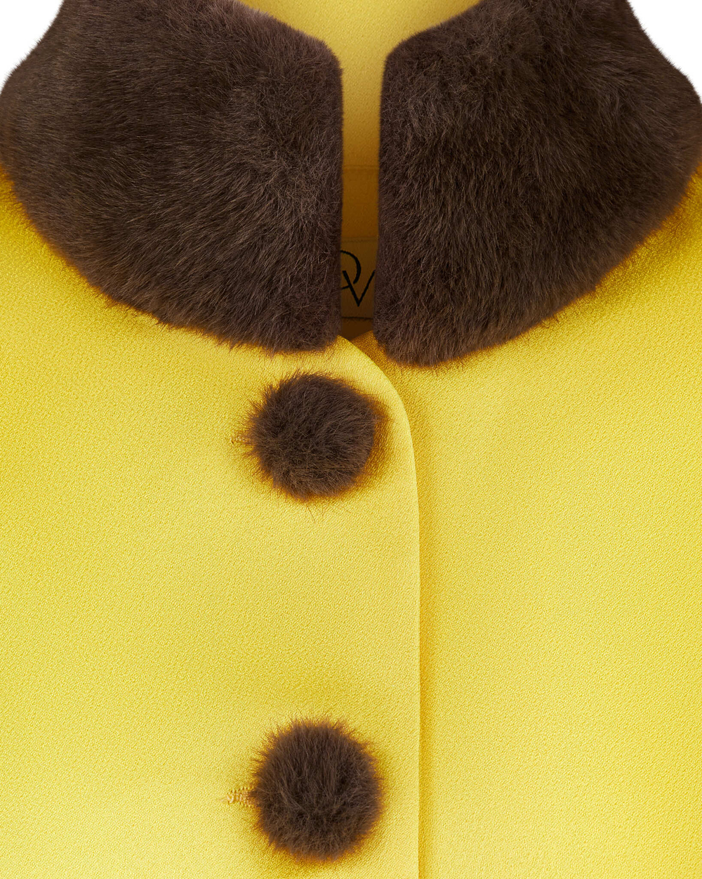 Жакет прямой с меховой отделкой