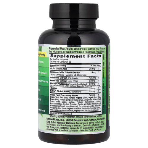 Emerald Laboratories, Liver Health, 90 Veggie Capsules