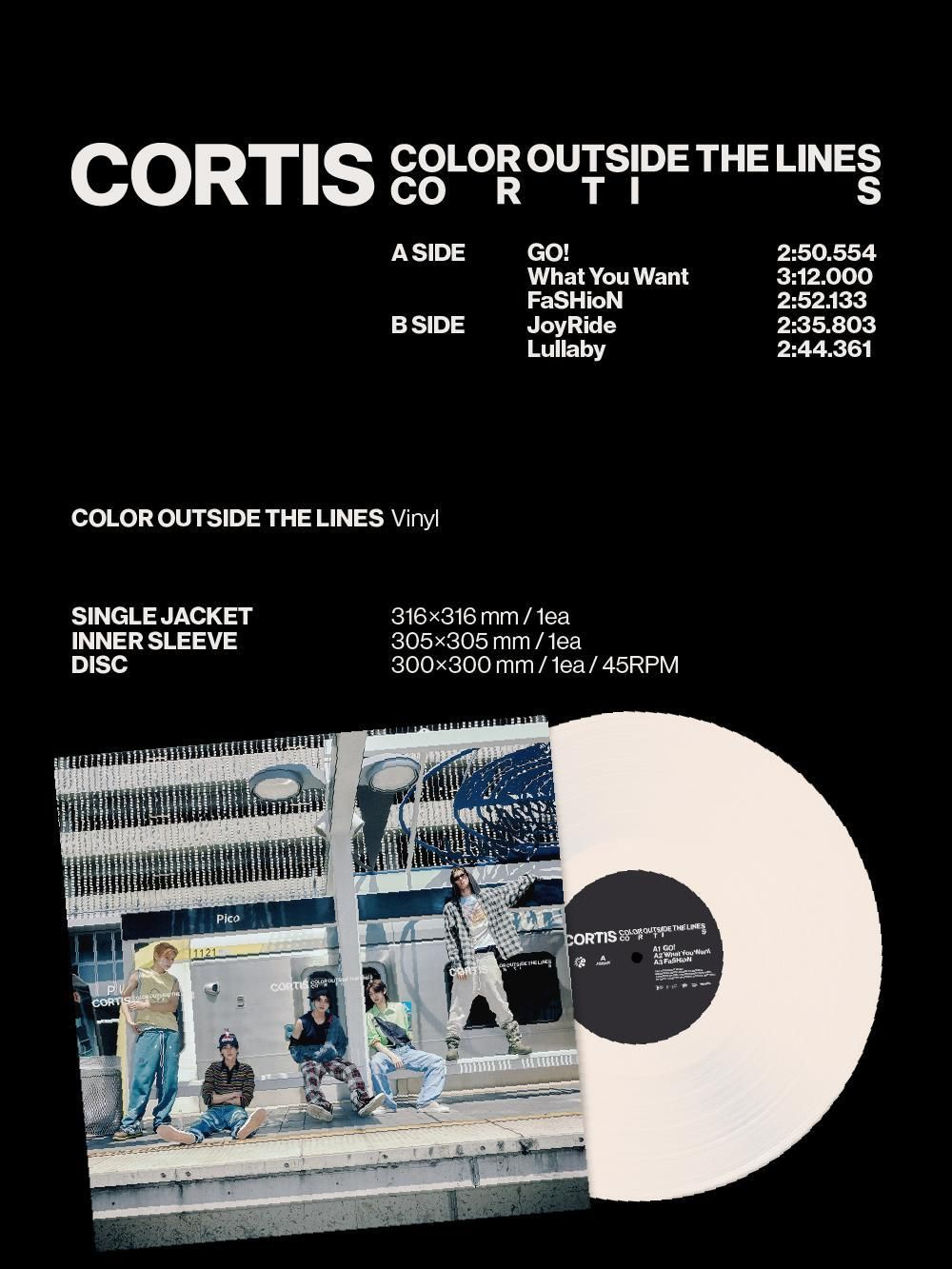 Альбом CORTIS - COLOR OUTSIDE THE LINES 1st EP Album VINYL Version