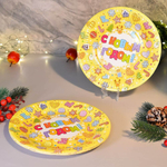 Тарелки бумажные 10шт 18см "С Новым Годом! Сладости"