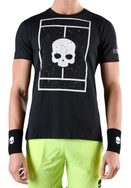 Теннисная футболка Hydrogen Court Cotton T-Shirt - black paint
