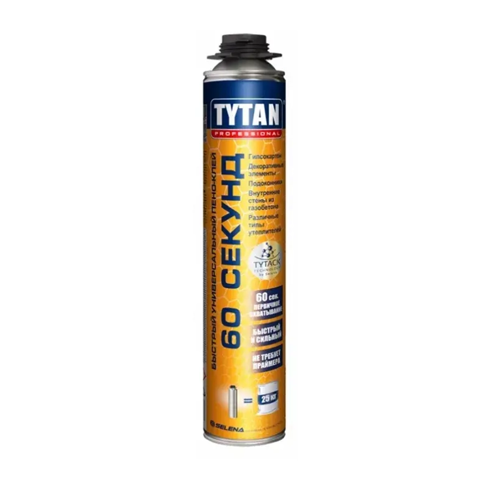 TYTAN Professional 60 СЕКУНД пено-клей многоцелевой пистолетный 750 мл 1 шт